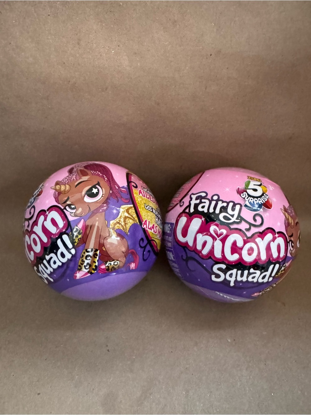 2 x ZURU 5 Surprise Fairy Unicorn Squad mystery collectible capsules